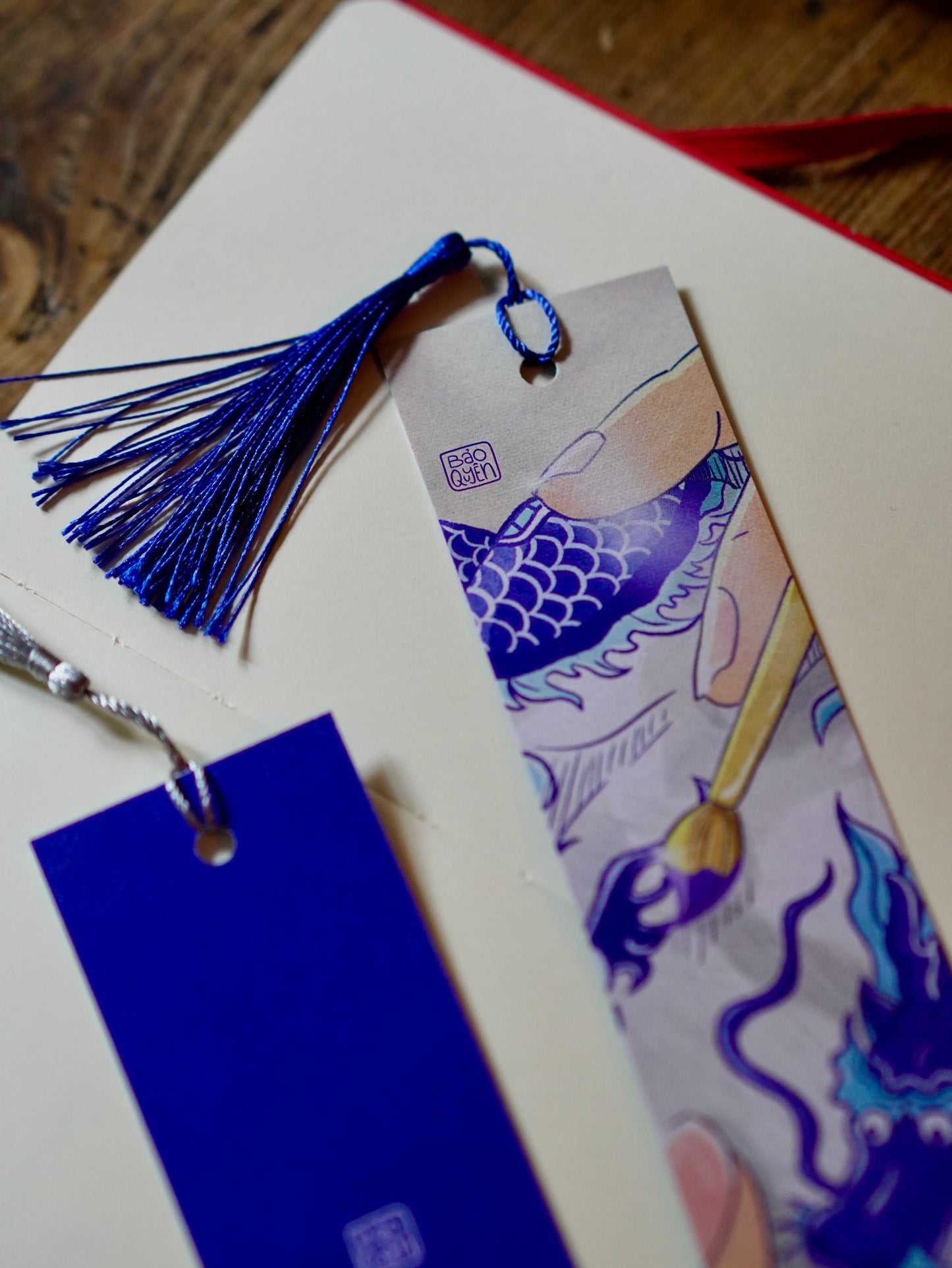 The Ceramic Heart Bookmark with Tassel - Painting the Heart