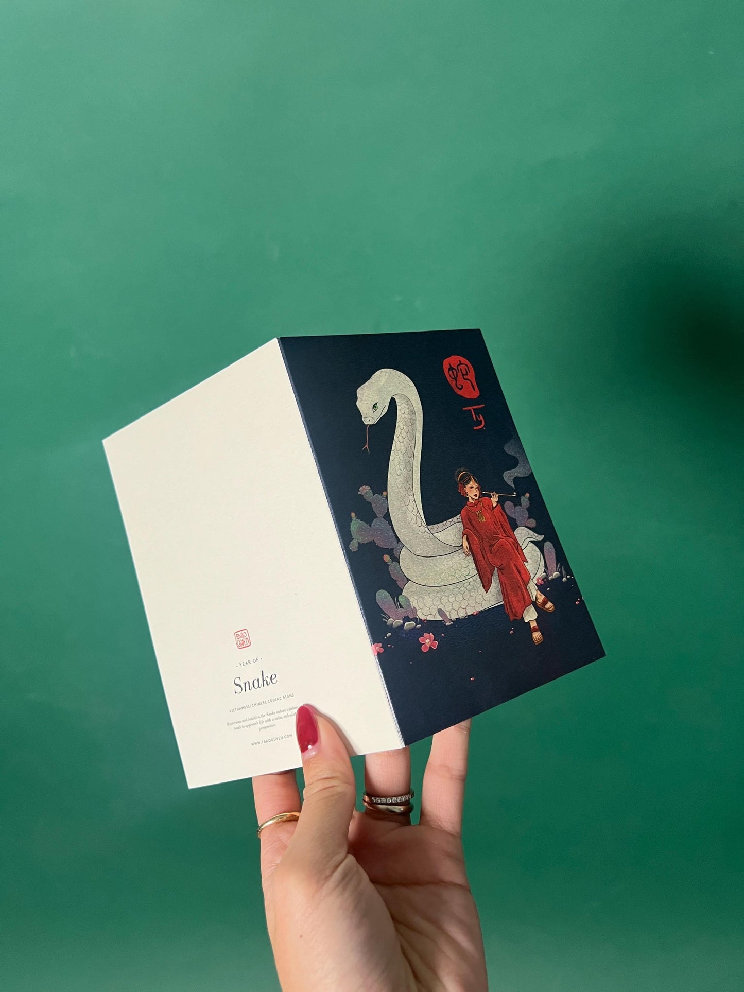 Snake Greeting Card with Envelope - Zodiac Signs