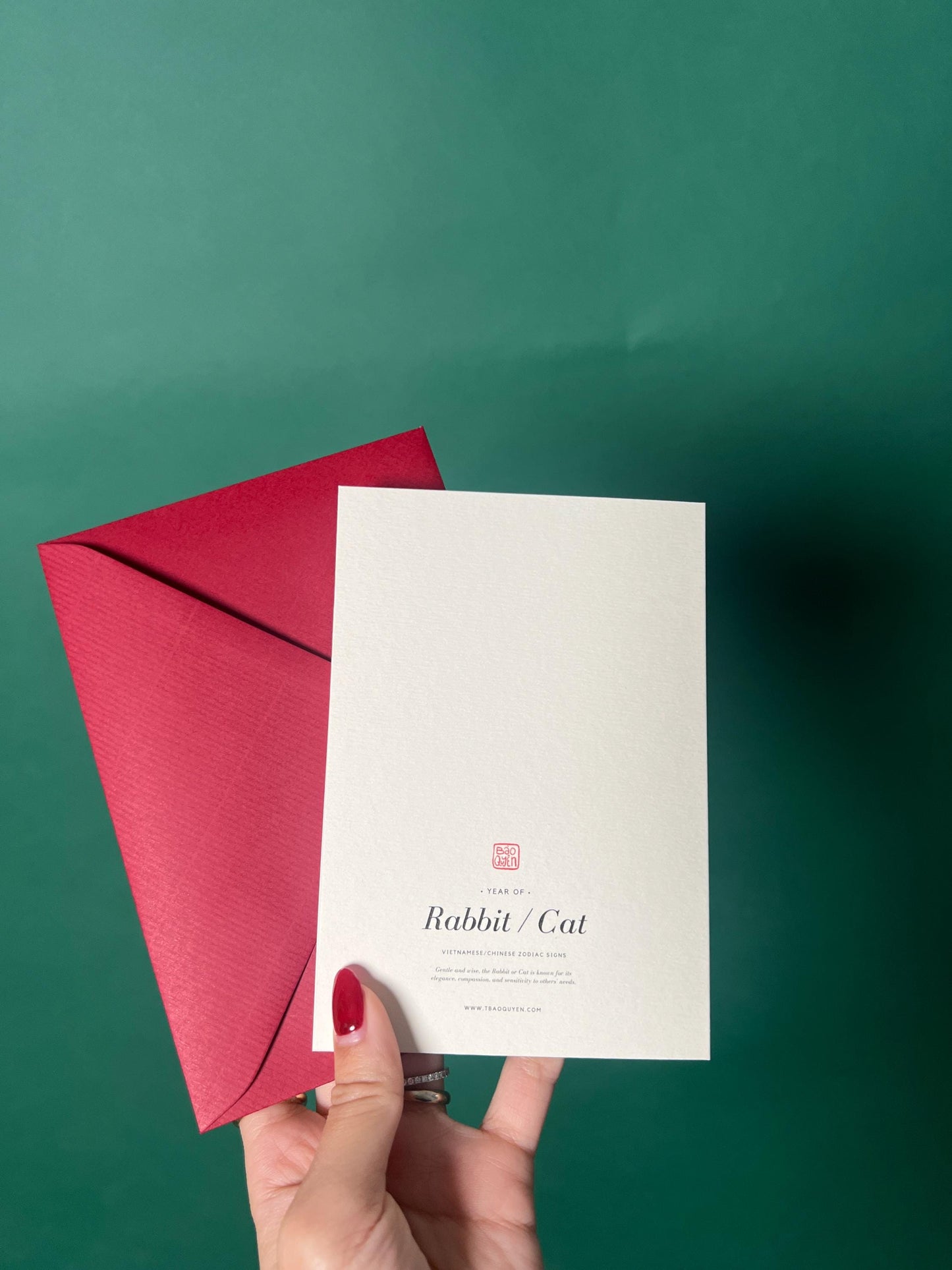 Cat/Rabbit Greeting Card with Envelope - Zodiac Signs