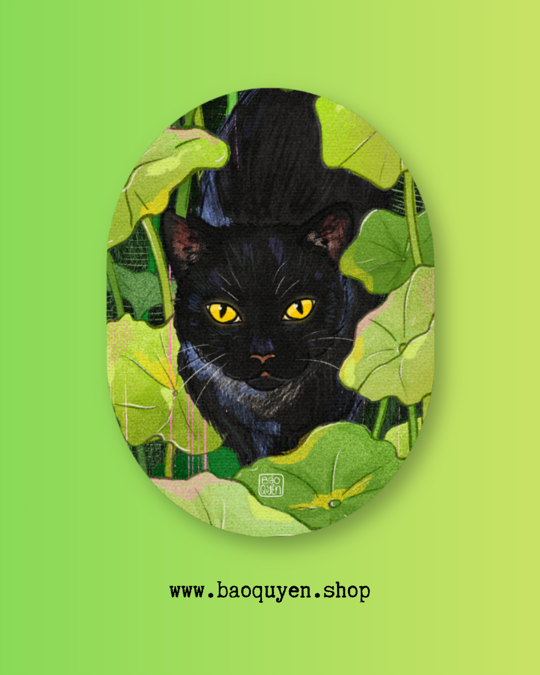 Black Cat Sticker