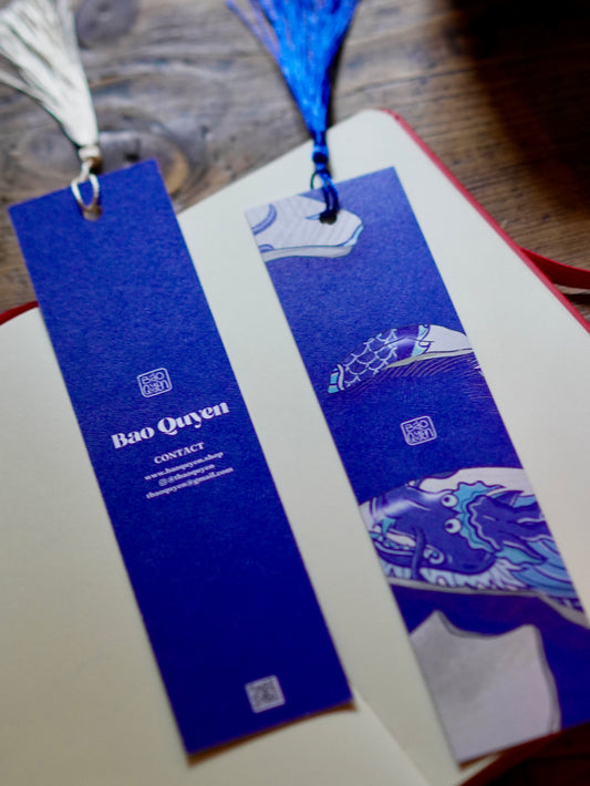 The Ceramic Heart Bookmark with Tassel - Broken Ceramics