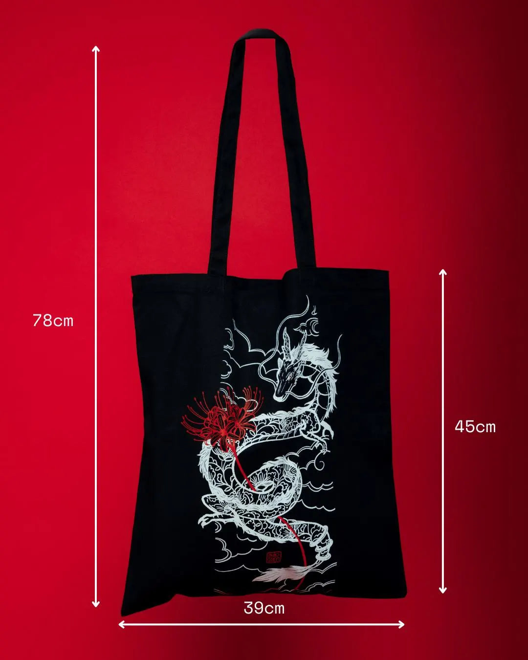 Spider Lily Dragon Tote Bag