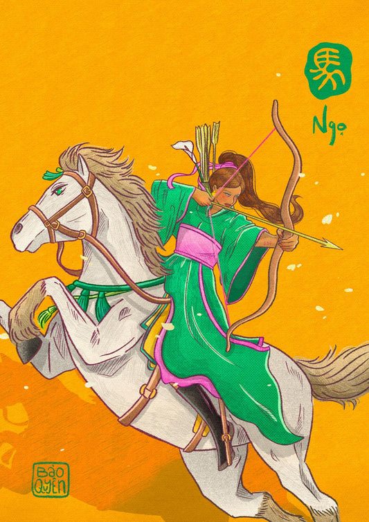 Horse Greeting Card with Envelope - Zodiac Signs