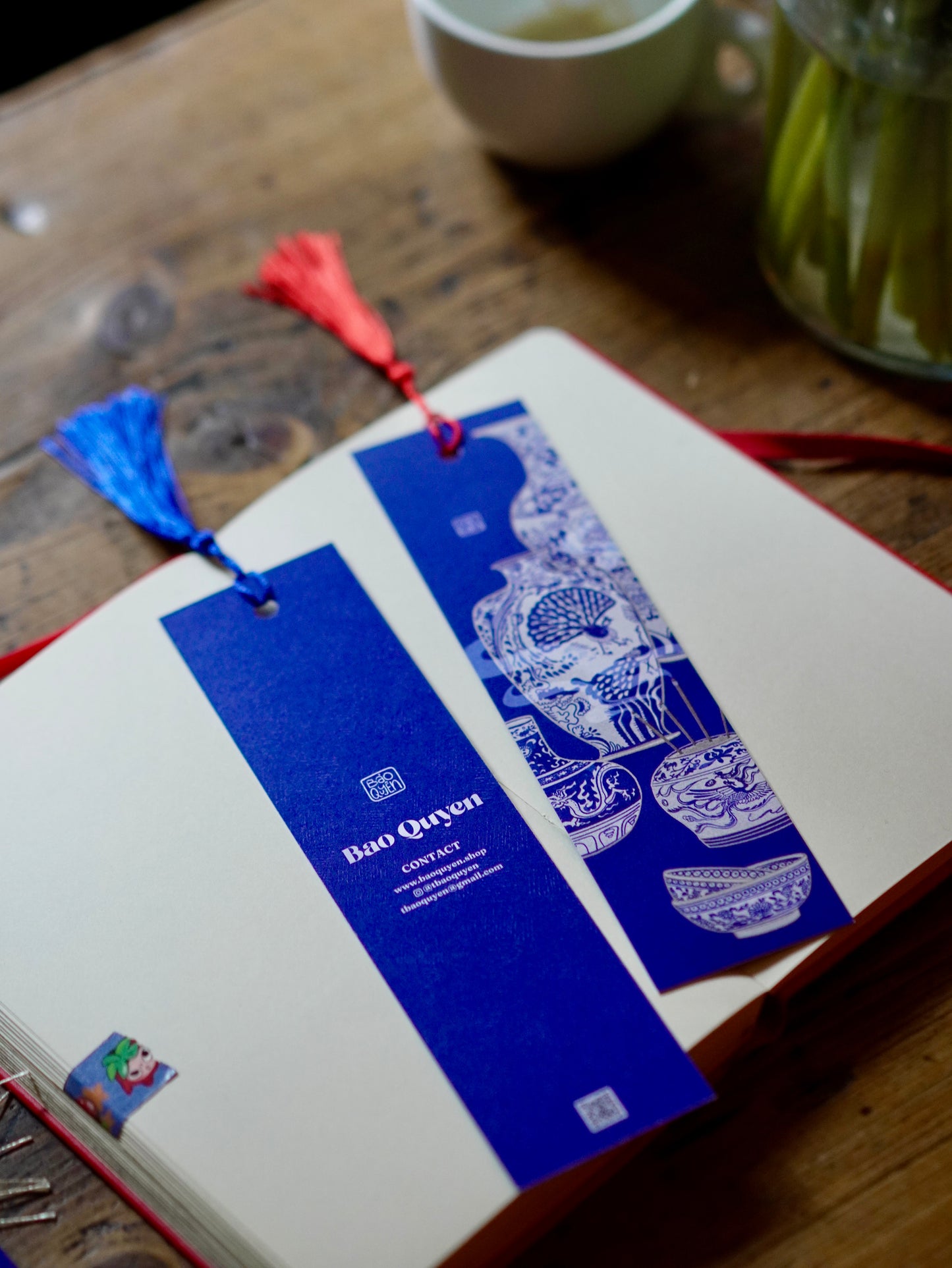The Ceramic Heart Bookmark with Tassel - Ceramics