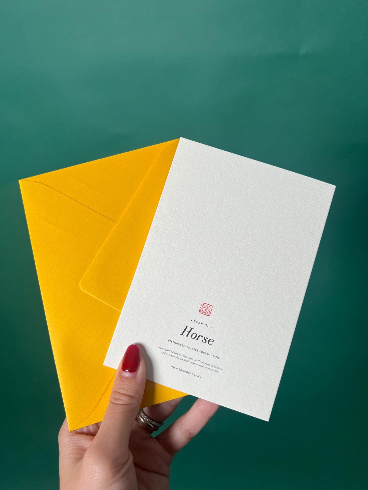 Horse Greeting Card with Envelope - Zodiac Signs