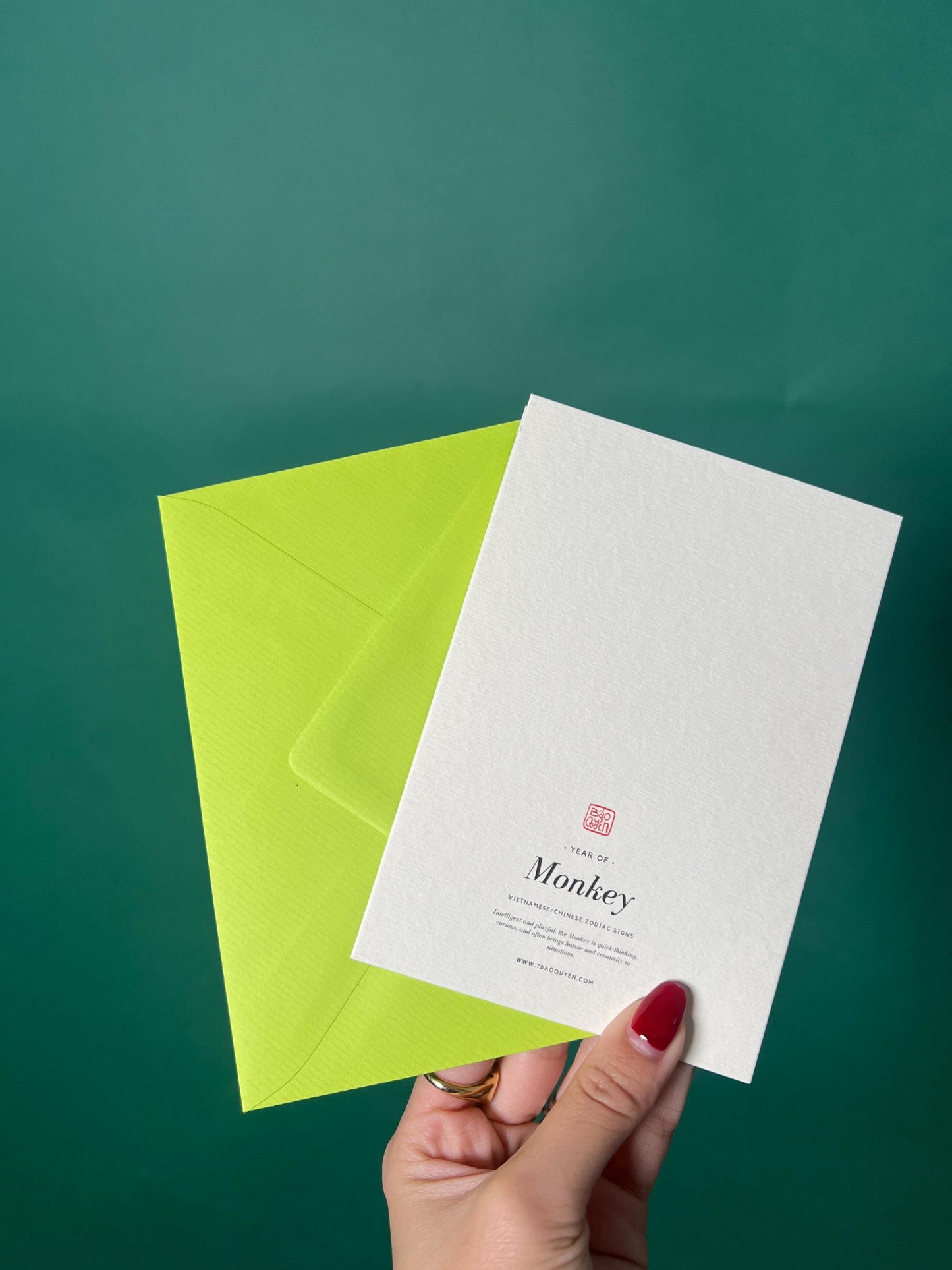 Monkey Greeting Card with Envelope - Zodiac Signs