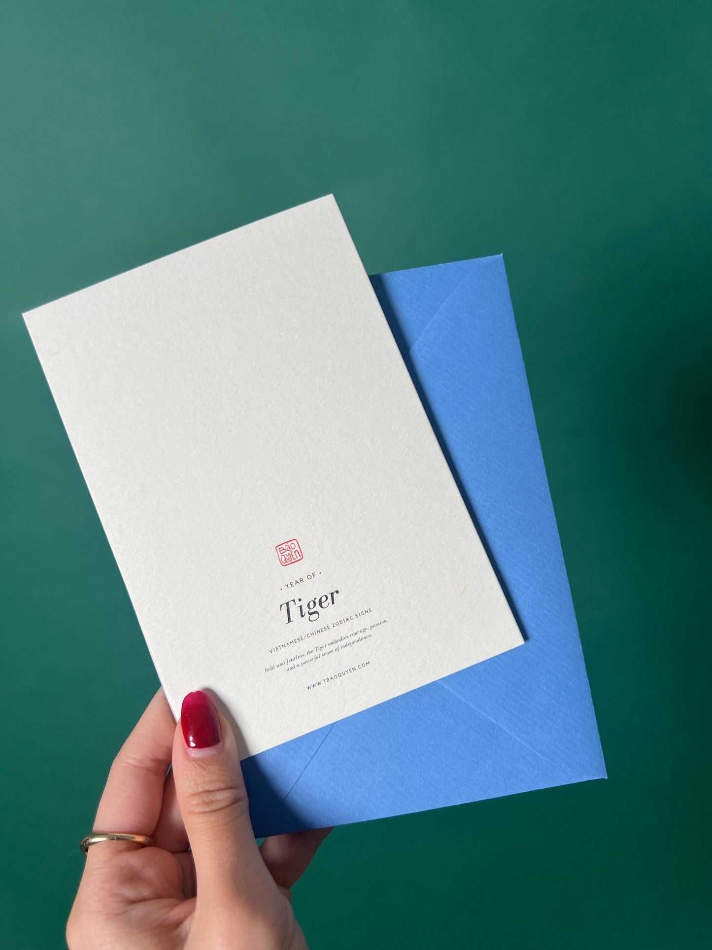 Tiger Greeting Card with Envelope - Zodiac Signs