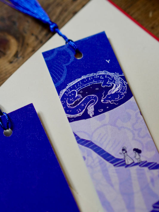 The Ceramic Heart Bookmark with Tassel - Dragon Island