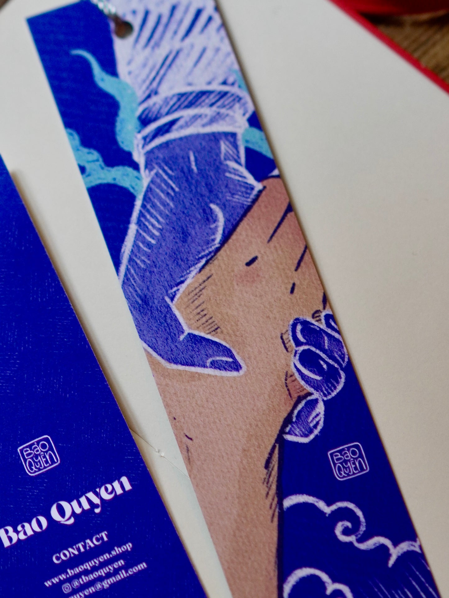 The Ceramic Heart Bookmark with Tassel - Holding Hands
