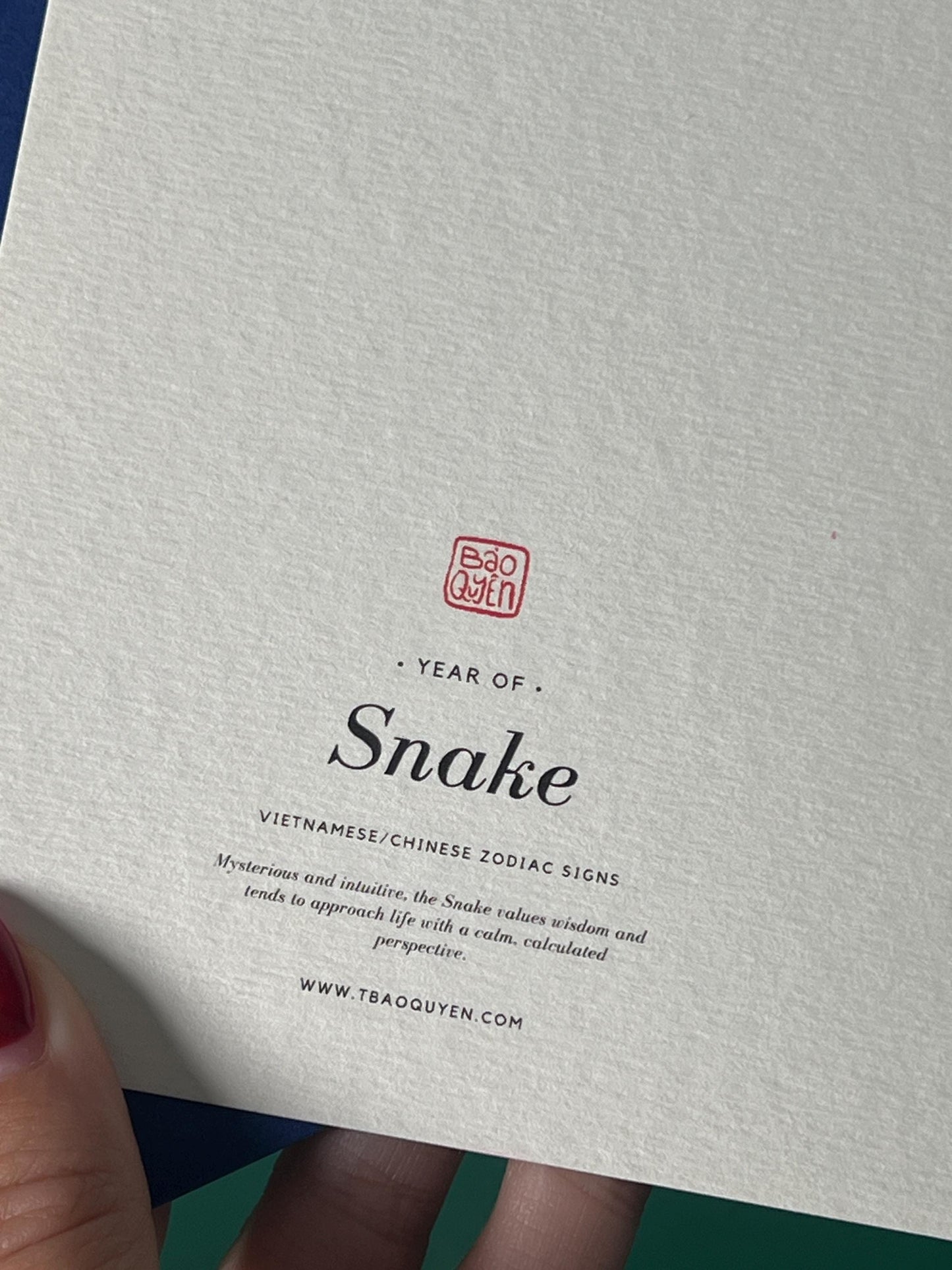 Snake Greeting Card with Envelope - Zodiac Signs