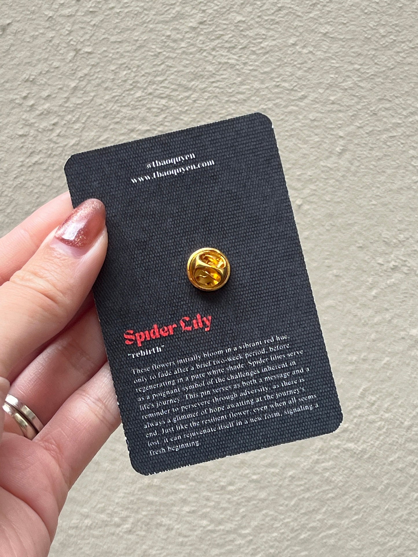 Spider Lily "Rebirth" Enamel Pin