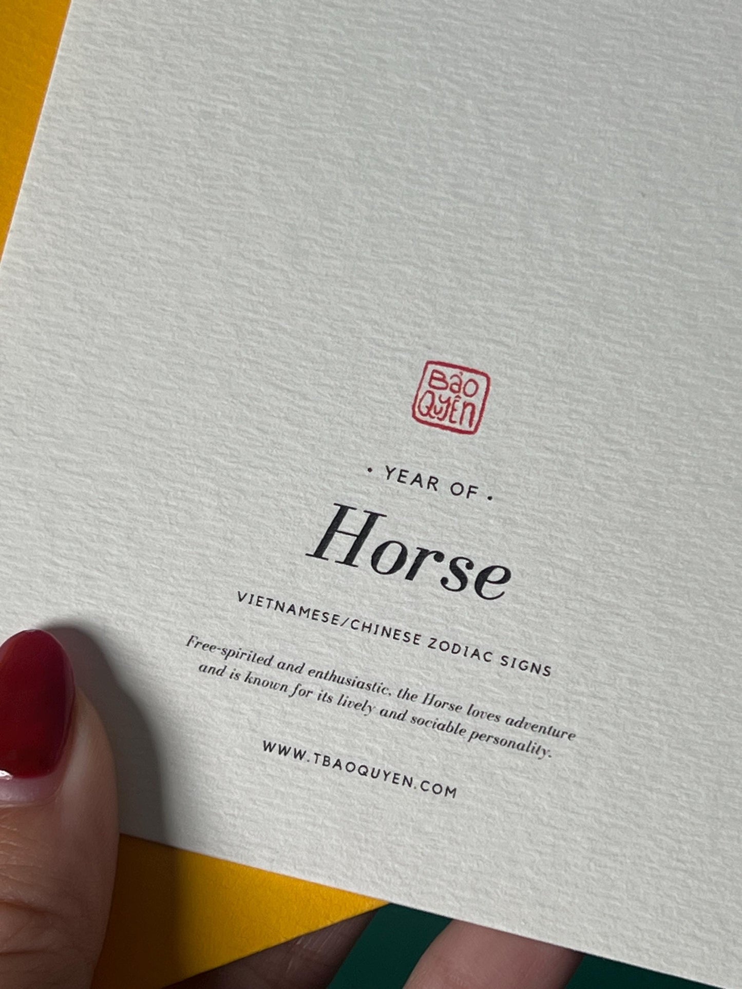 Horse Greeting Card with Envelope - Zodiac Signs