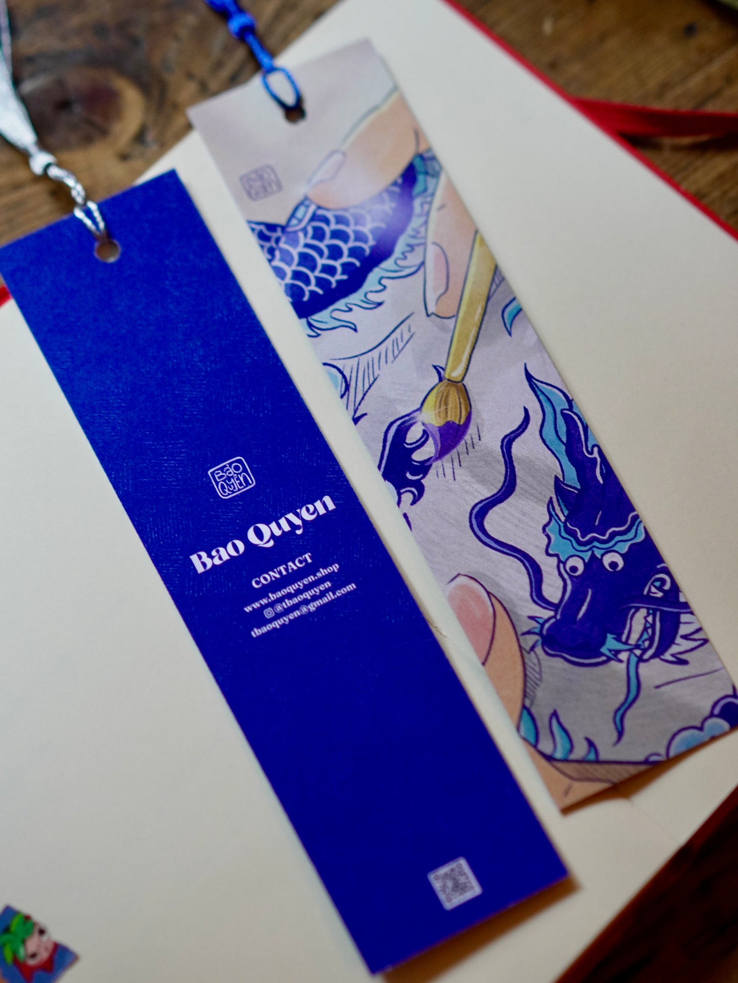 The Ceramic Heart Bookmark with Tassel - Painting the Heart