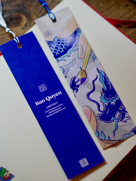 The Ceramic Heart Bookmark with Tassel - Painting the Heart