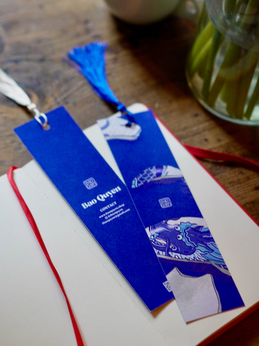 The Ceramic Heart Bookmark with Tassel - Broken Ceramics