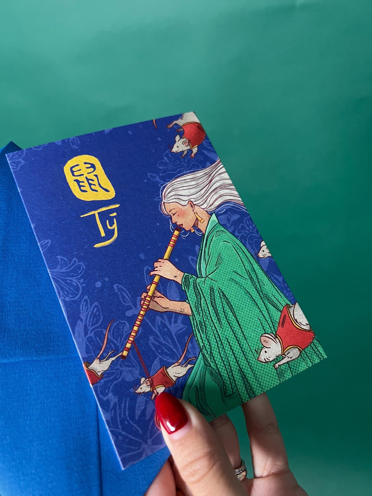 Rat Greeting Card with Envelope - Zodiac Signs