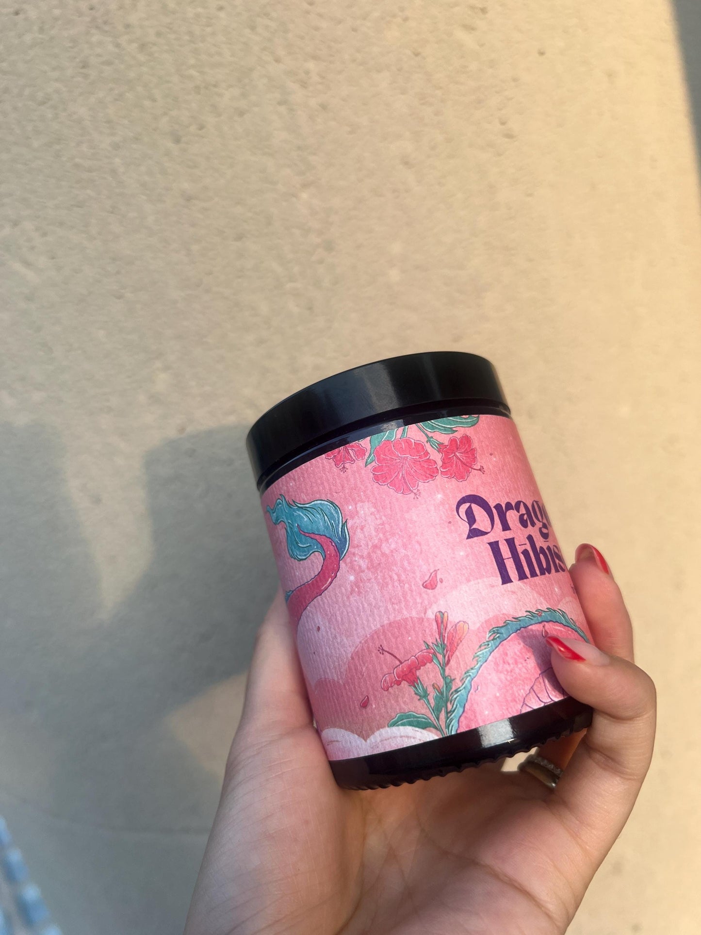 Dragon Hibiscus Candle