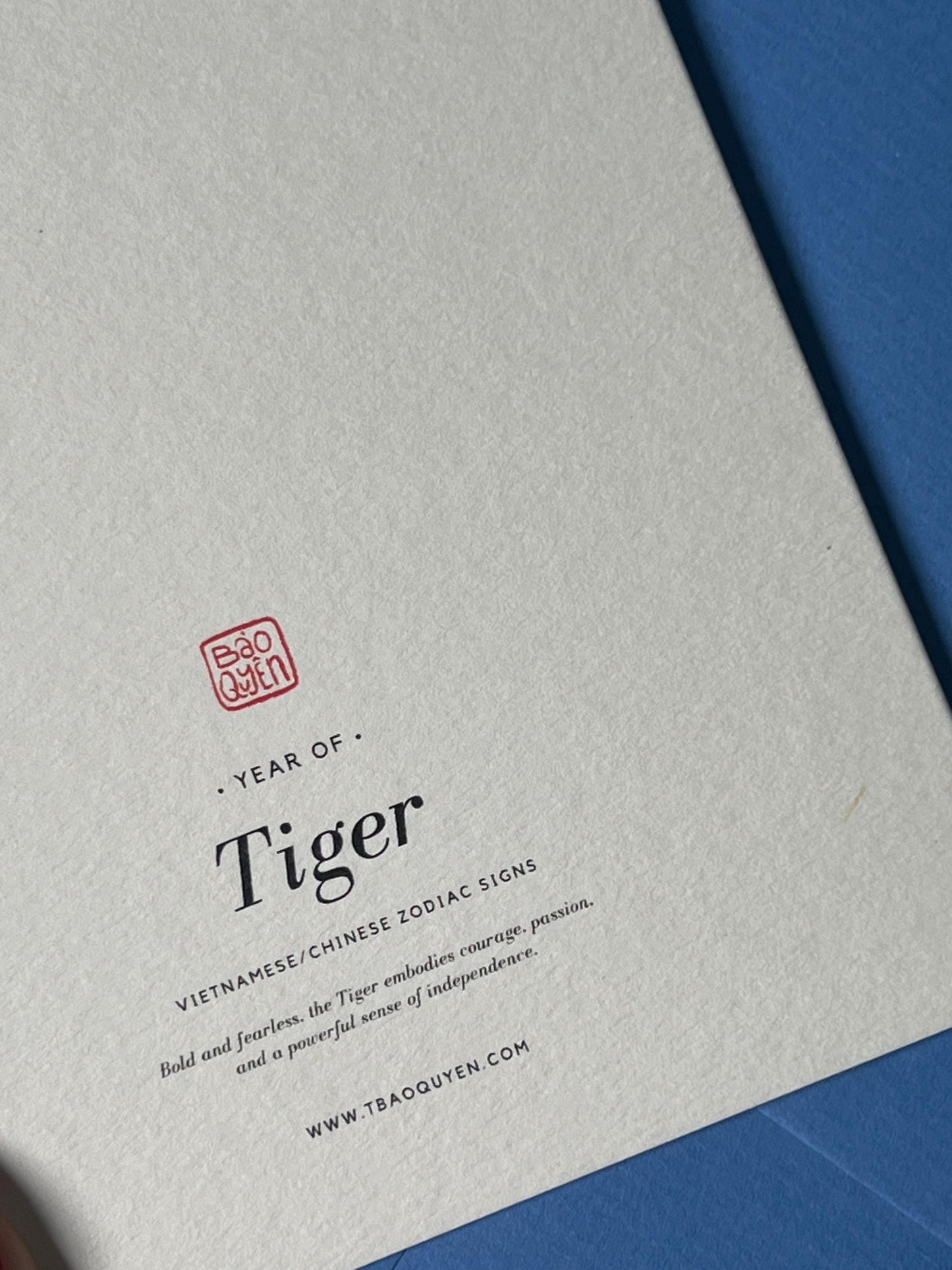 Tiger Greeting Card with Envelope - Zodiac Signs