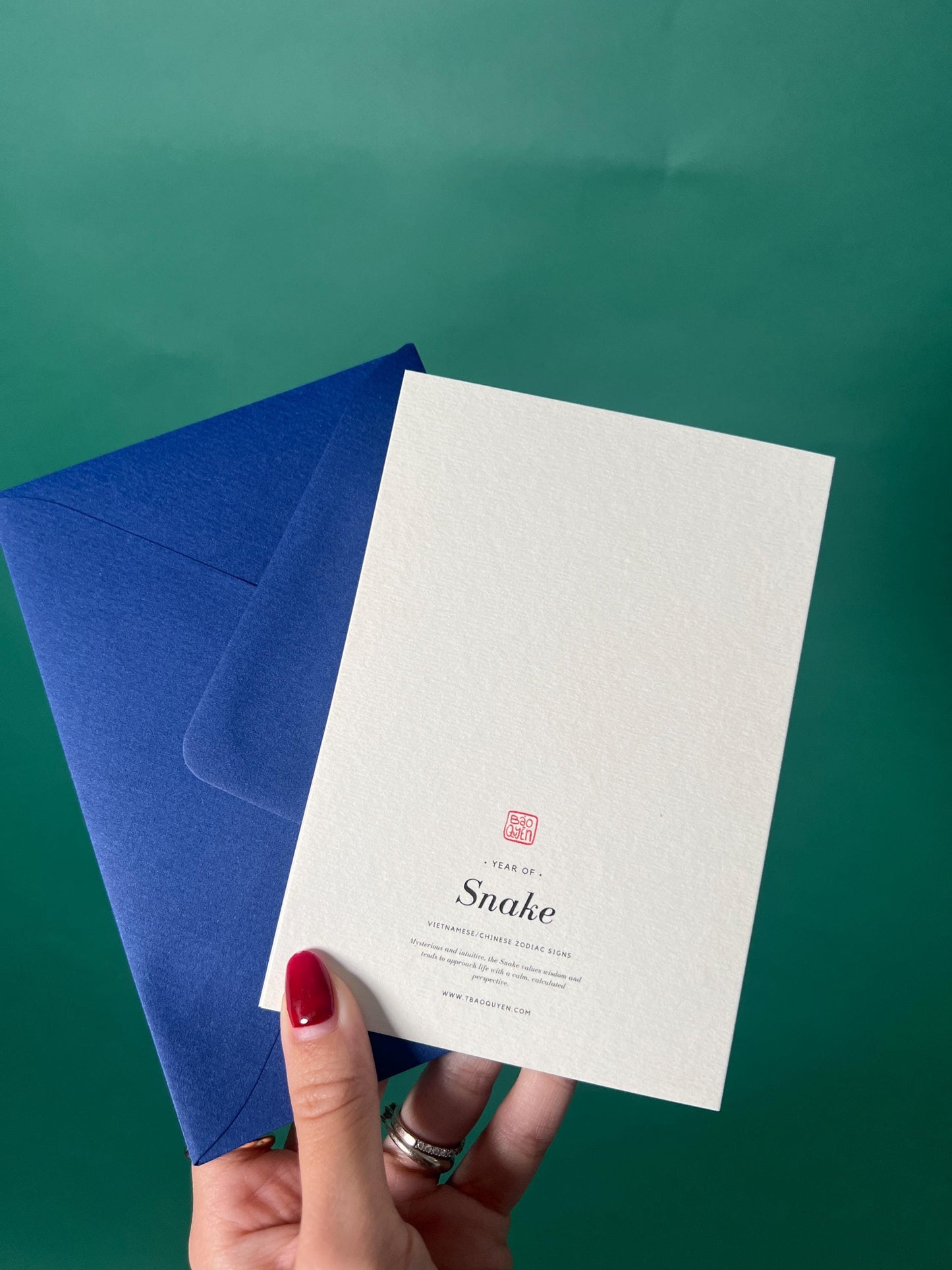 Snake Greeting Card with Envelope - Zodiac Signs