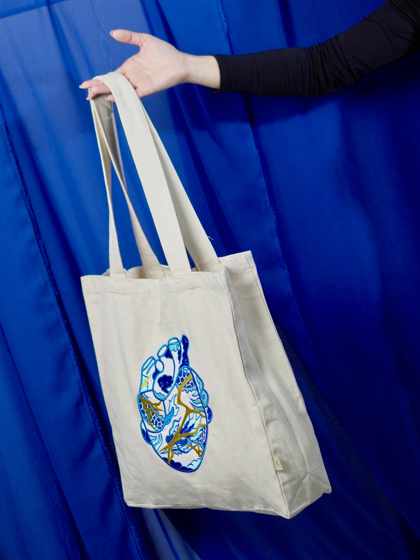 The Ceramic Heart Tote Bag with Embroidery