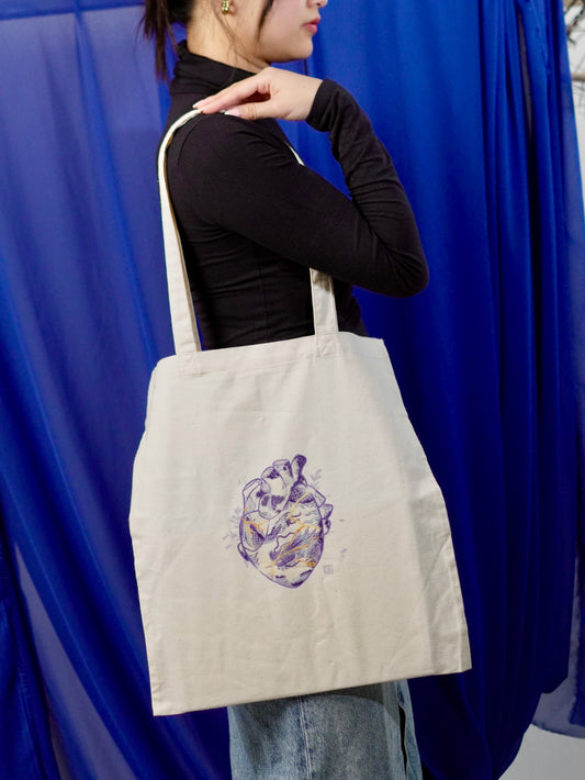 The Ceramic Heart White Tote Bag