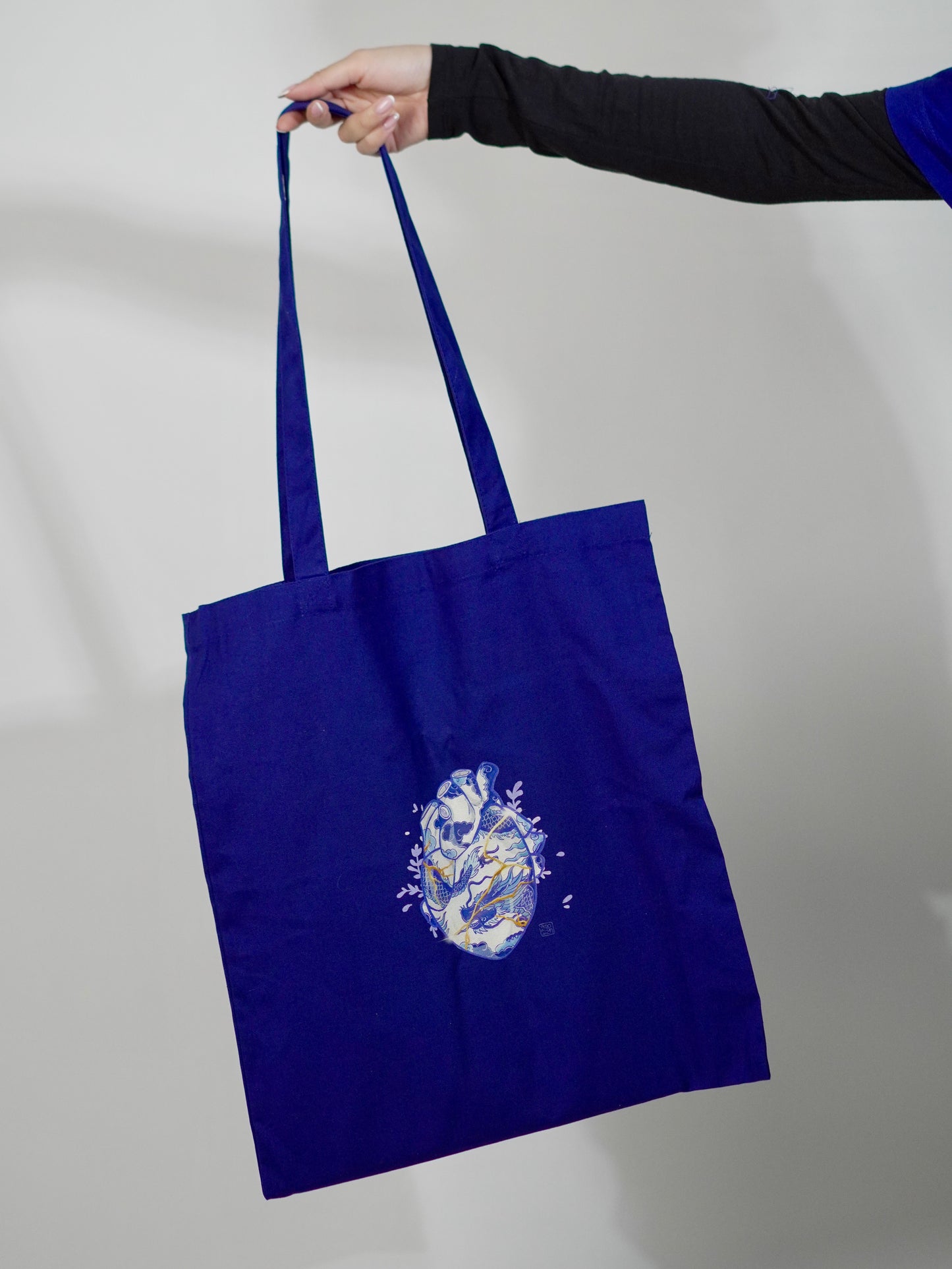 The Ceramic Heart Blue Tote Bag