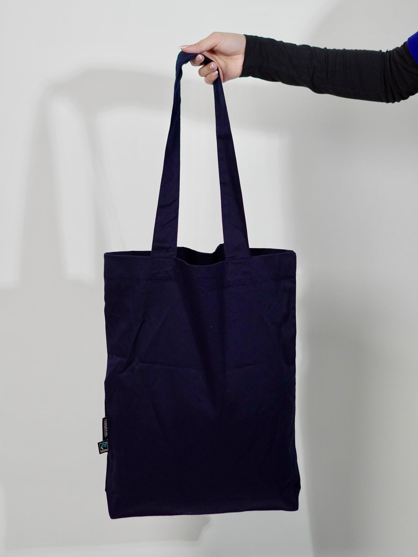 The Ceramic Heart Dark Blue Tote Bag with Embroidery