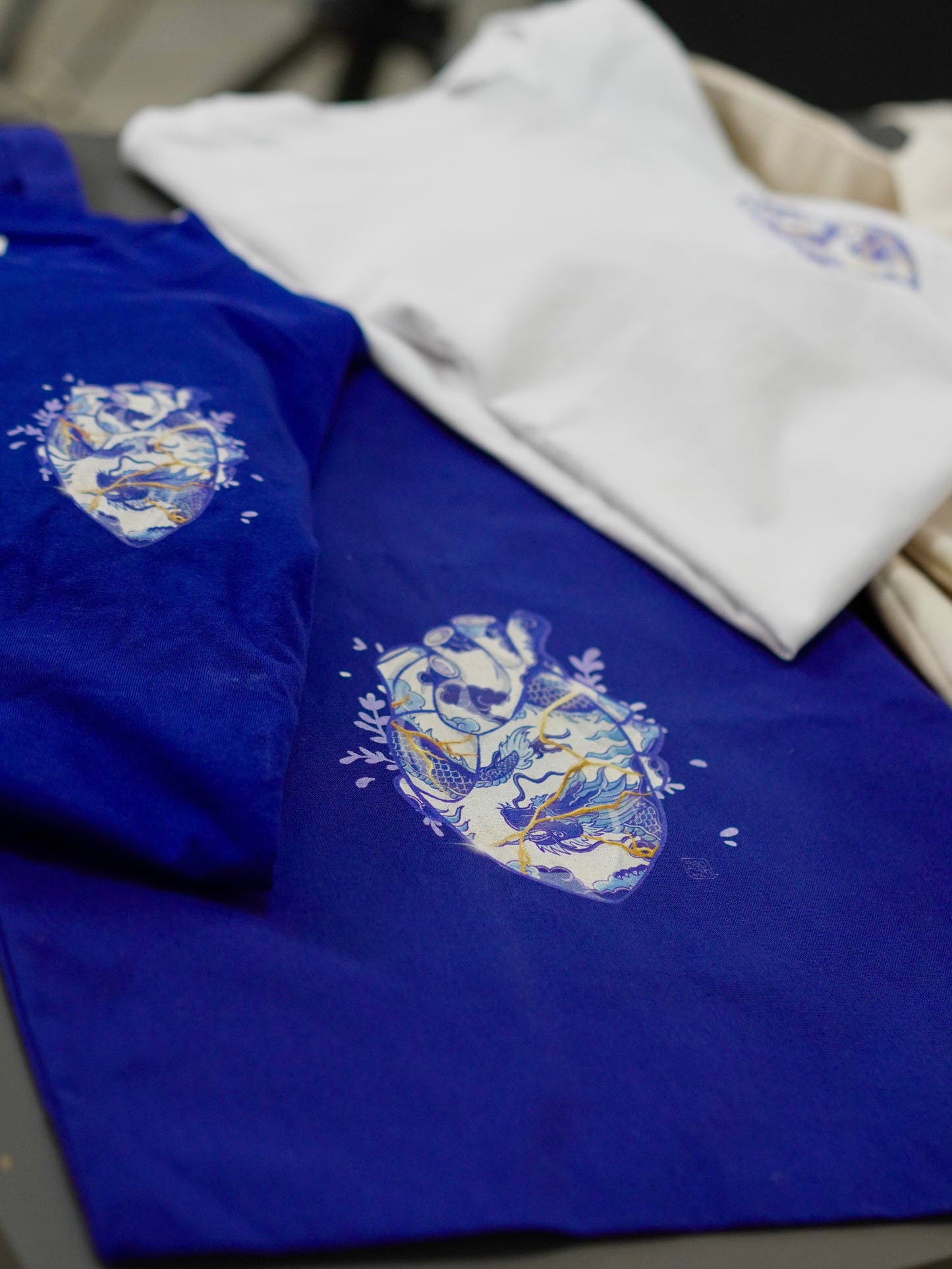 The Ceramic Heart Blue Tote Bag