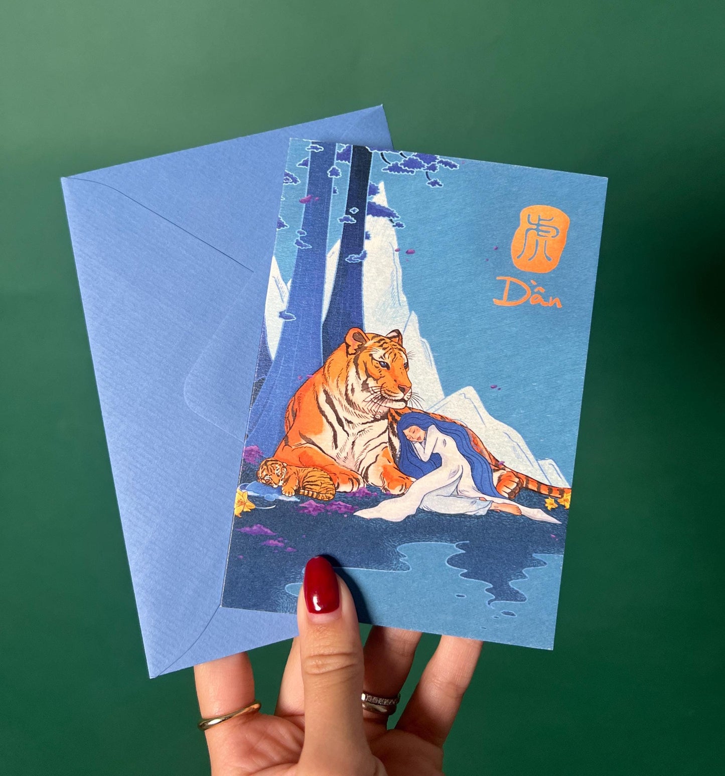 Tiger Greeting Card with Envelope - Zodiac Signs