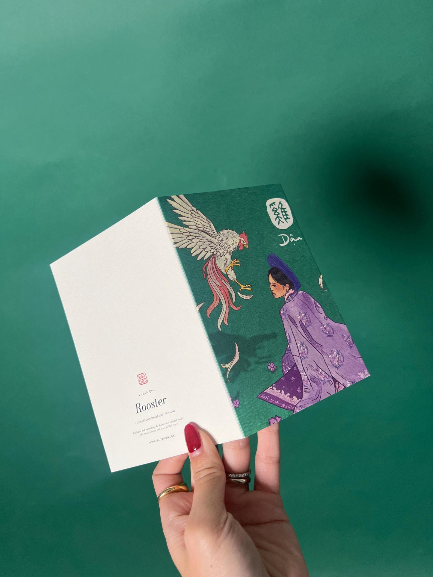 Rooster Greeting Card and Envelope - Zodiac Signs