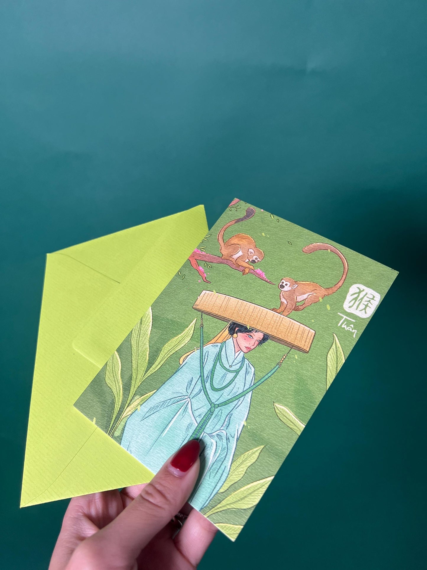 Monkey Greeting Card with Envelope - Zodiac Signs