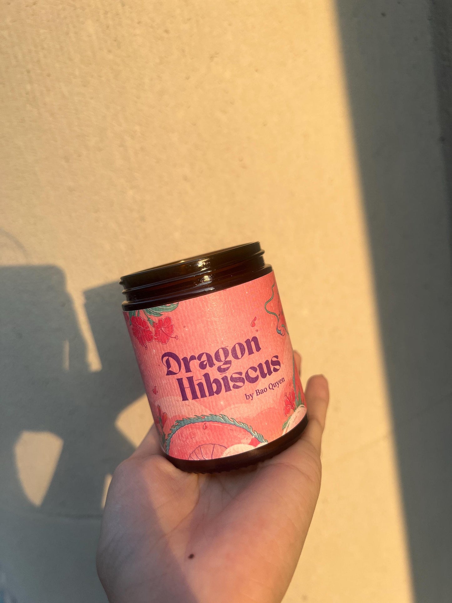 Dragon Hibiscus Candle